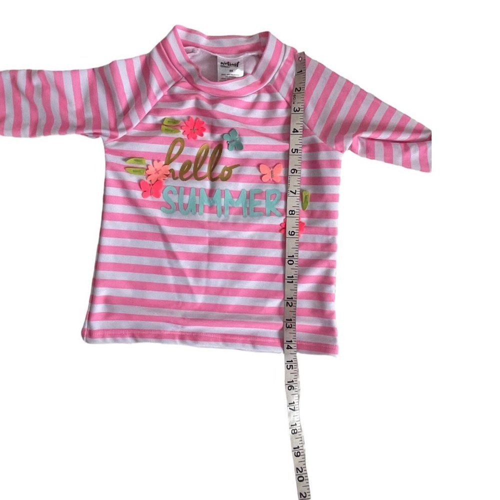 Girls Swimsuit Set Wetsuit Club Size 6X 2-Piece Swimsuit with 3-D Pink - Picture 4 of 11